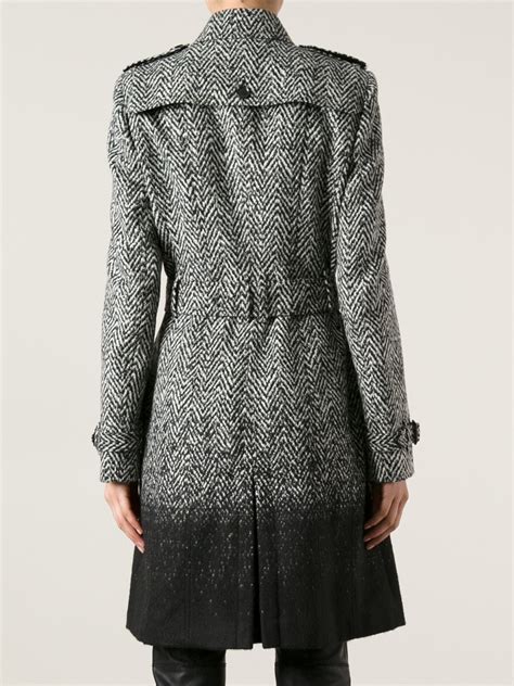 burberry herringbone tweed coat|burberry check wool coats.